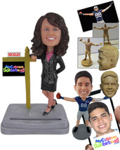 Personalized Bobblehead Female Real Estate Wearing Suit And Short Skirt - Career - £82.33 GBP
