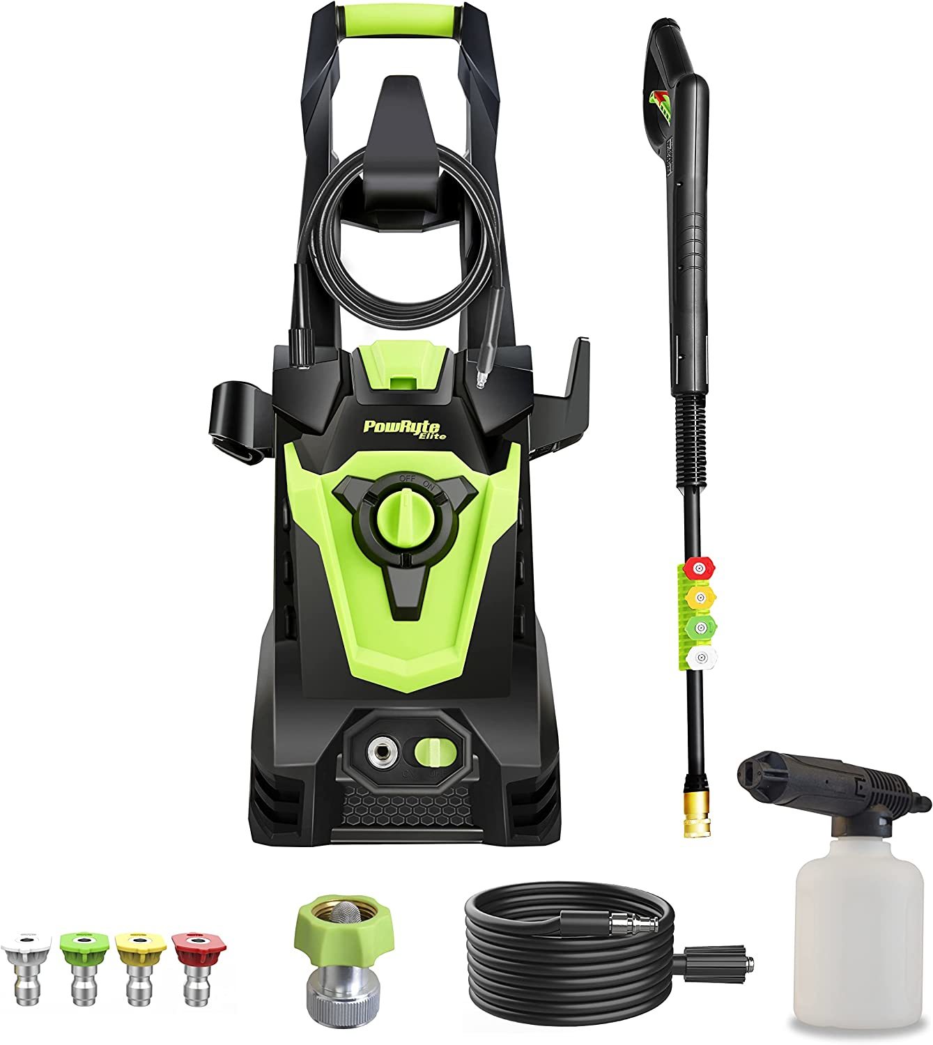 Primary image for PowRyte Electric Pressure Washer, Foam Cannon, 4 Different, 3800 PSI 2.4 GPM