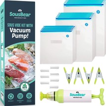Sous Vide Bags 52 Pack Reusable Vacuum Seal Bags For Food, Anova, Sous V... - £34.36 GBP