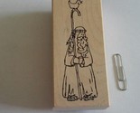 Shepherd with Bird on Crook H-42 Wood Mounted Rubber Stamp by Judith - $13.97