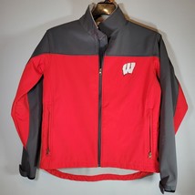 Wisconsin Badgers Mens Jacket Medium Red and Black College NCAA - £17.93 GBP