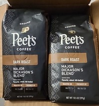 6 Peet&#39;s Coffee Dark Roast Ground Coffee, Major Dickason&#39;s  10.5 Oz (PT14) - £43.48 GBP