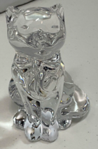 Lenox Sitting Kitten With Bow Germany Figurine Fine Crystal W/Stamp Mark - $20.00