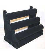 VELVET THREE LEVEL BRACELET DISPLAY RACK new braclet holder counter jewelry - $26.05 CAD