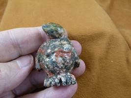 (Y-PEN-554) Green orange unakite PENGUIN gemstone Ice BIRD gem figurine ... - £14.70 GBP