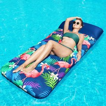 Oversized Pool Floats Adults - 72&quot; X38&#39;&#39; X-Large Fabric Covered Pool Floaties Ra - £41.75 GBP