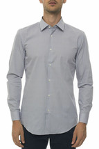 BOSS Isko classic collar shirt dark blue slim fit cotton sz 42 /16.1/2 new - £138.23 GBP