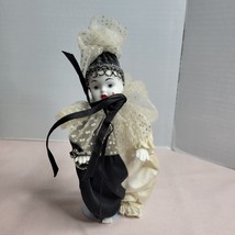 Vintage Kingstate the Dollcrafter Porcelain Bisque Jester Doll with Stand 8&quot; - £25.22 GBP