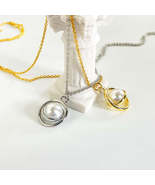 Layla ~ Rotating Pendant Pearl Necklace - £33.74 GBP