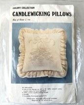 Vintage Bow of Roses Candlewicking Pillow Kit Colony Collection 18&quot; x 18&quot; - £9.71 GBP