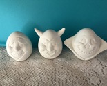 T3 - Halloween Egg Pressions Ceramic Bisque Ready to Paint, Unpainted, Y... - $4.25