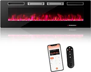 60 Inches Electric Fireplace Insert, 3.19 Inches Ultra Thin Recessed &amp; W... - $518.99