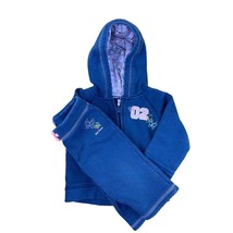 Old Navy Hoodie Jacket Pants Infant Girls 6-12 Months Blue Long Sleeve Butterfly - £9.38 GBP