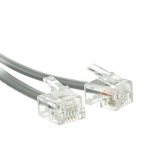 RJ11 Plug Telephone Cable - Gray - £6.98 GBP