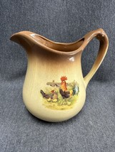 Vintage 6” Pitcher - Rooster Hen Chick - Unmarked - £11.24 GBP