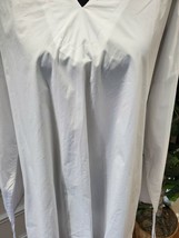 Boutique Why Dress Women&#39;s White 100% Cotton V-Neck Long Sleeve Blouse Size L - £26.07 GBP