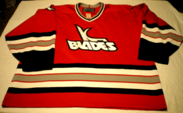 Bauer Kansas City Blades Red Canada Ihl Hockey Large Jersey Sj Sharks Affiliate - £78.17 GBP