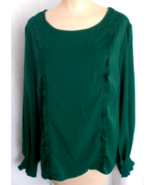 SHEIN Long Sleeved Shirt Pullover With Ruffles Relax Fit Women XL (12) - $10.85 CAD