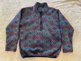 Puritan Clothing Co Vintage Men’s Quarter Zip Sweater Size Large Fleece 90s - £31.00 GBP