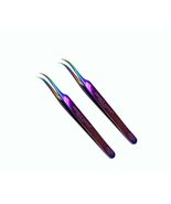 Eyebrow Tweezer Legacy Nails 2 Pack Professional Multicolor Curved Tweezer - $88.88 MXN