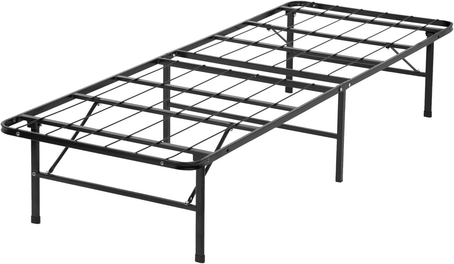 Black Metal Bed Frame Platform Twin Size 14 Inch Heavy Duty Steel Box Sp... - $75.99