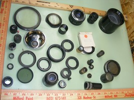 Large Lot Lenses Adapter Rings Microscope Camera Projector Telescope Eyepiece - £64.14 GBP