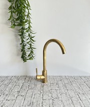Moroccan Gold Brass Kitchen Faucet: European Crafted, Pull-Out Convenience. - £199.21 GBP