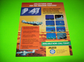 Jaleco P 47 Original 1988 Video Arcade Game Flyer Vintage Retro Promo Ar... - £19.02 GBP