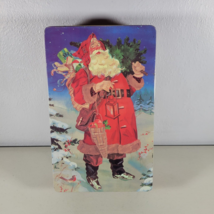 Hallmark Vintage Santa Clause Metal Tin Size 10.5&quot;x 6.75&quot; - £7.72 GBP