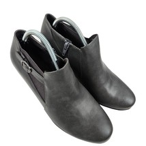Croft Barrow Ankle Boot Women Size 8.5 Gray Ortholite Comfort Buckle Zip Closure - £14.98 GBP