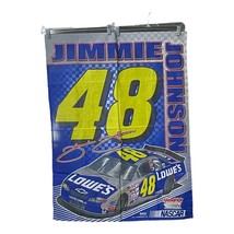 2002 Jimmie Johnson #48 Hendrick Motorsport NASCAR Race Banner Flag 36&quot; x 27.5” - £19.65 GBP