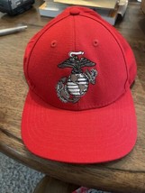 Red USMC Logo Maries Adjustable Ball Cap Marine Corps Hat NWOT - £7.50 GBP