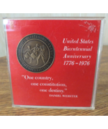 Vintage 1976 U.S. BICENTENNIAL BRONZE MEDAL SPIRIT encased in Plastic Case - £11.17 GBP