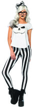 Leg Avenue Women&#39;s Hipster Nightmare Skeleton Halloween Costume, Black/White, Me - £94.37 GBP