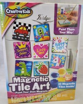 Creative Kids Magnetic Mini Tile Art Make Your Own 10 Fridge Magnets Homeschool - £15.82 GBP