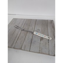 Vintage EKCO Solid Meat Utility Fork White Handle 11 3/4&quot; - £7.85 GBP