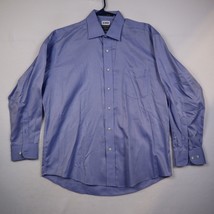Forsyth Canada Shirt Mens Blue  L 16 1/2  Button Up Long Sleeve Dress  - £19.87 GBP
