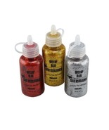 GLITTER GLUE 3-pack Large Red Gold Silver Crafter&#39;s Square 5.4 oz NEW - £4.80 GBP