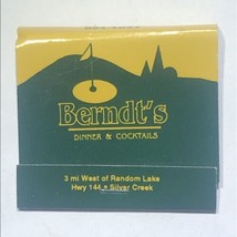 Berndt’s Golf Course Bar Random Lake Wisconsin Match Book Matchbox - £3.94 GBP