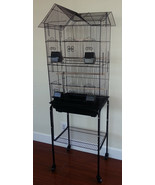 Large Roof Top Bird Cage Stand Aviary Budgie Cockatiel Parakeet Finches ... - $101.99