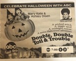 Double Double Toil &amp; Trouble Tv Guide Print Ad Cloris Leachman  Olsen TPA15 - $5.93