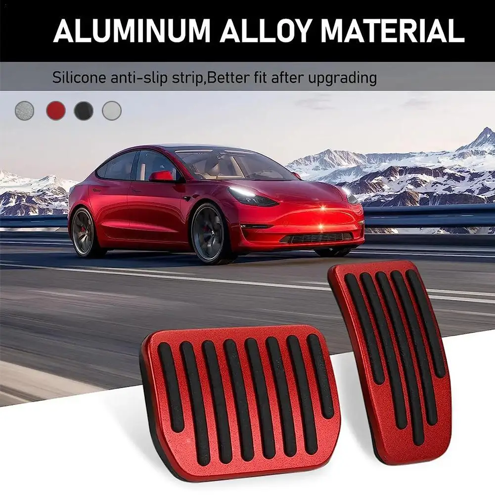 Ent for tesla highland non slip 2024 auto aluminum pedal covers accessories accelerator thumb200