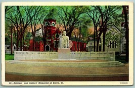 Soldiers and Sailors Monument Barre Vermont VT UNP Unused WB Postcard J11 - $2.92