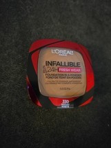 L&#39;Oreal Infallible 24Hr Fresh Wear Foundation In A Powder 330 Hazelnut (... - $14.80