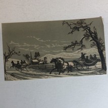 Horse And Buggy In Snow Victorian Trade Card  VTC 4 - £4.67 GBP