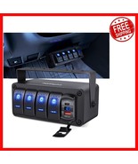 Multi-Function Rocker Switch Box with 4 Ports &amp; Fast USB Charger and Vol... - $1,137.86 MXN