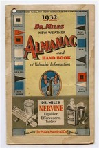 1932 Dr. Miles All Weather Almanac and Hand Book  - £7.77 GBP