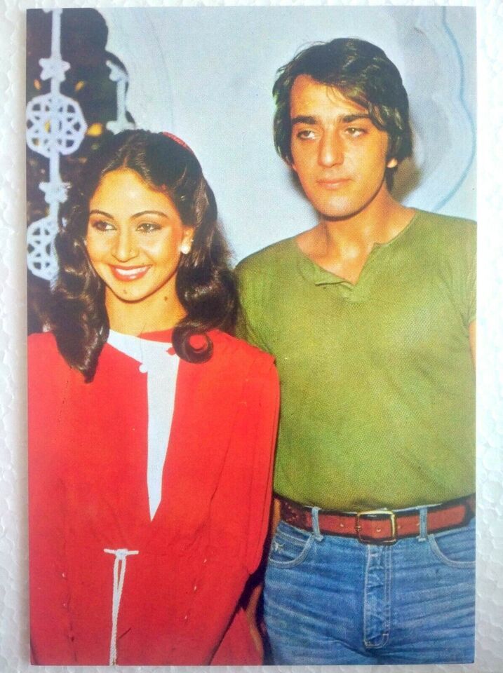 Bollywood Actor Actress Rati Agnihotri Sanjay Dutt Post card Unposted Po... - $7.88