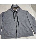 Fabletics Hoodie Jacket Gray Full Zip Hooded Fleece Lined Pockets Unisex XL - €13,62 EUR