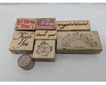 Lot Of (8) Wooden Happy Birthday And Other Toy Stamps - $23.75